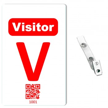 Custom Printed Numbered QR Code PVC Badges - 10 pack